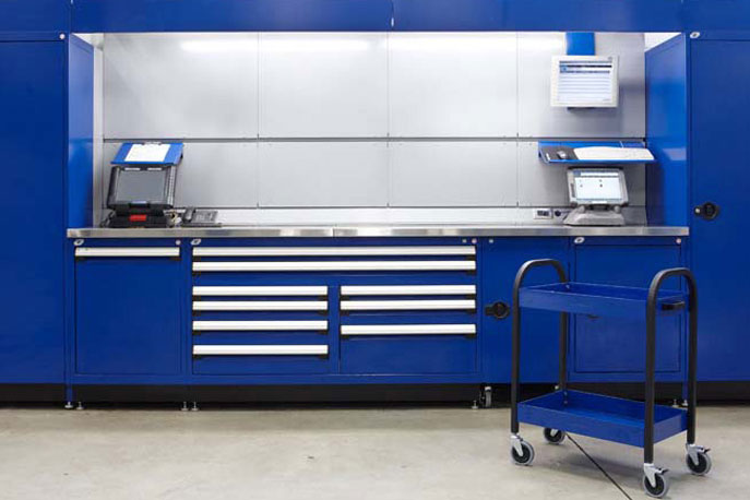 Automotive Workstations and Small Parts Storage from Stor-It Systems